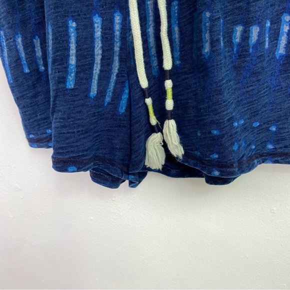 Lucky lotus beach romper short with pockets tie dye blue - Picture 4 of 7